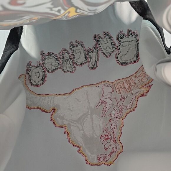 BRAND X Chicago Bulls In Flames Basketball Jersey Michael Jordan Size Large - Picture 8 of 9